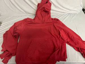 lot 81 image: 6 Clique Red Hooded Sweatshirts - Medium