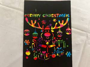 lot 95 image: 2 Packs of Christmas Rainbow Scratch Painting Kits