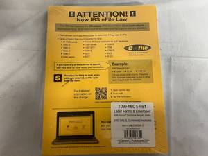 lot 108 image: 5x 100ct Sets of 1099-NEC Laser Forms and Envelopes