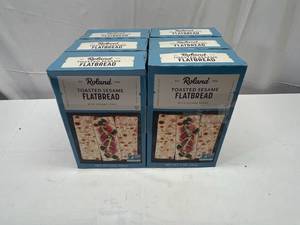 6x 5oz Boxes Toasted Sesame Flatbread Crackers