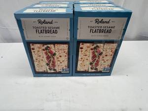 6x 5oz Boxes Toasted Sesame Flatbread Crackers