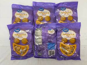6x 10oz Butterscotch Discs Hard Candy