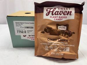 KK. 12x 3.8oz Sweet Haven Plant Based Candy Cocoa Cookie Truffles & Strawberry Vanilla(individually Wrapped)