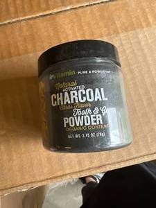 100x 2.75oz InVitamin Active Charcoal Tooth Powder-Citris