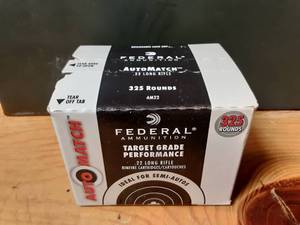 Box of 325 Federal Ammunition .22 LR, Rim Fire Cartridges, 40gr Solid Bullet