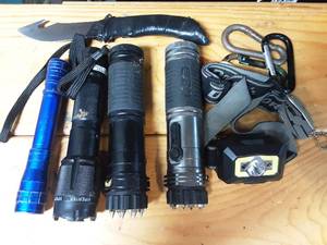 Tazer flashlights and headlamp