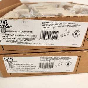 Lot of 2 Moen T6142 Gibson Chrome 2 Handle Widespread Lavatory Faucet Trim
