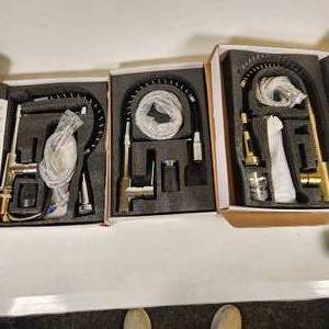 Lot of 3 OWOFUN Kitchen Faucets 2 Chrome and 1 Goldish Bronze