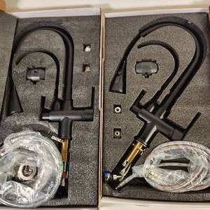 Lot of 2 OWOFUN Black Kitchen Faucet With Water Dispenser