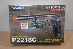 lot 30 image: UKArms P2218C Spring Powered Airsoft Gun with Laser