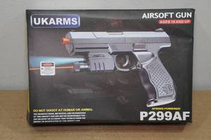 lot 31 image: UKArms P299AF Spring Powered Airsoft Gun with Laser