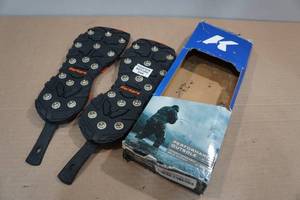 lot 45 image: Korkers Interchangeable Sole System Triple Threat Carbide Spike -Size 9.5-10