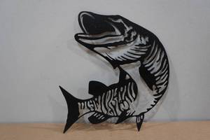 lot 53 image: Laser Cut Steel Musky Cutout