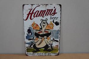 lot 59 image: Hamms Beer Metal Sign