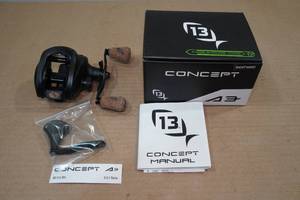 lot 2A image: 13 Fishing Concept Right Handed Baitcaster Reel -Black