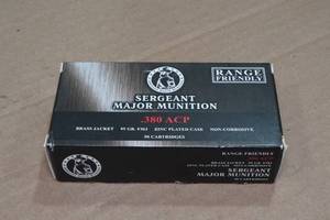 lot 181 image: 50 Sergeant Major Munition .380 ACP 95 Gr FMJ Ammo