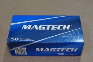 lot 185 image: 50 Magtech .44 Rem Mag 240 Gr SJSP Flat Ammo