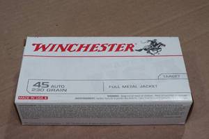lot 186 image: 50 Winchester .45 Auto 230 Gr FMJ Ammo