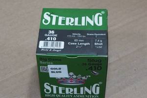 lot 225 image: 25 Sterling .410 Bore 2-12 Gold Slugs