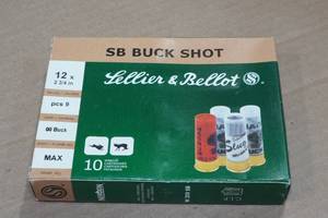 lot 265 image: 10 Sellier & Bellot 12 Gauge 2-34 00 Buck Shotshells