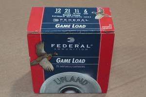 lot 266 image: 25 Federal Upland 12 Gauge 2-34 6 Shot Shotshells
