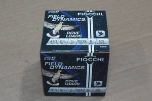 lot 268 image: 25 Fiocchi Field Dynamics .410 Bore 2-12 8 Shot Shotshells