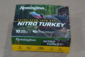 lot 280 image: 10 Remington Nitro Turkey 12 Gauge 3-12 5 Shot Shotshells
