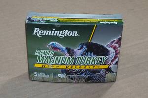 lot 282 image: 5 Remington Premier Magnum Turkey 12 Gauge 3-12 4 Shot Shotshells