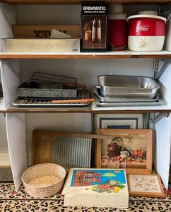 lot 37 image: 3  Shelves Of Misc. Vintage Items & More
