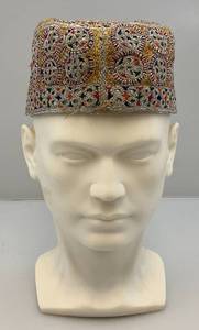 lot 49 image: Vintage Hand Sewn Sindhi Hat