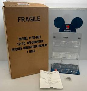 lot 117 image: Vintage Lorus Mickey Ear Watch Display With Locks & Keys In Original Box (Never Used)
