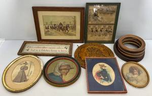 lot 126 image: Misc. Vintage Oval Frames & More