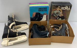 lot 128 image: Vintage Hockey Skates, Figure Skates & More Including Vintage Bobby Orr Hockey Skates Box