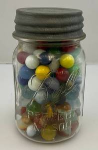 lot 130 image: Misc. Vintage Marbles Some Glow Under UV Light
