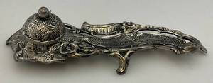 lot 203 image: Art Nouveau Style Desk Inkwell With Pen Tray