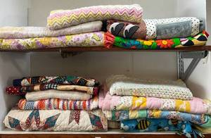 lot 232 image: Misc. Decorative Quilts & More