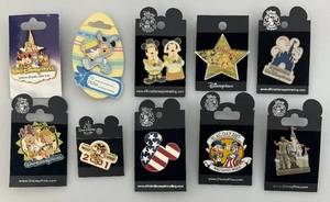 lot 218 image: Misc. Disney Collector Pins On Cards