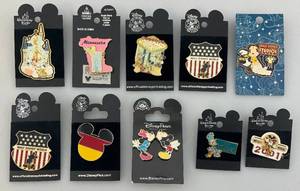 lot 220 image: Misc. Disney Collector Pins On Cards
