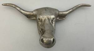 lot 234 image: Vintage Cast Metal Longhorn Hood Ornament