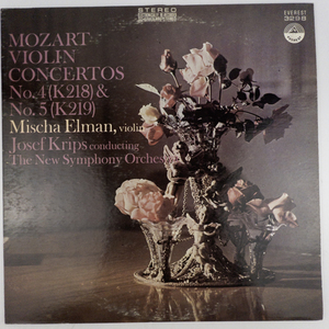 lot 206 image: WOLFGANG AMADEUS MOZART, MISCHA ELMAN, JOSEF KRIPS Mozart Violin Concerts -No.4 & No.5 (K218) (K219) Record Vinyl Album