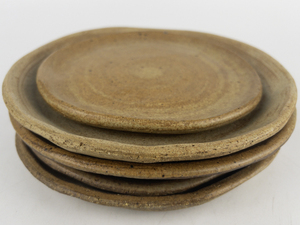 lot 15 image: Vintage Signed TED SCATCHARD Set of 5 SaladDessert Plates Studio Art Pottery Vermont