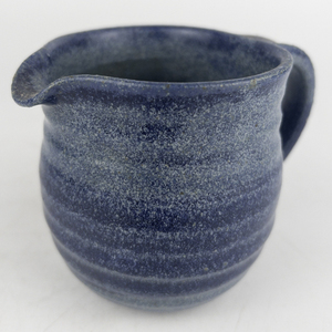 lot 13 image: Vintage signed TED SCATCHARD Blue Creamer with Spout Studio Art Pottery Vermont
