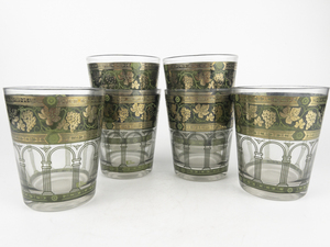 lot 40 image: CERA Golden Grapes Set of 6&nbsp12 Oz Flat Tumblers