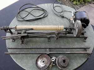 lot 1 image: DRIVER Walker Turner Co. - Antique Wood Lathe - Circa 1930s