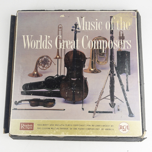 lot 230 image: Music of the Worlds Great Composers 1959 Readers Digest Box Set with Book -12 LPs-