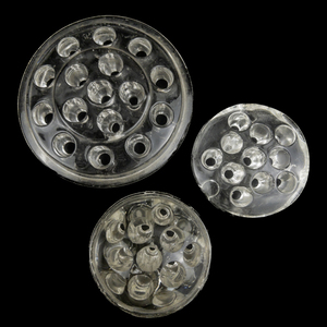 lot 76 image: Group of 3 Vintage Glass Flower Frogs