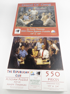 lot 128 image: Group of 2 Puzzles Grand Ol Gang &The Republican Club