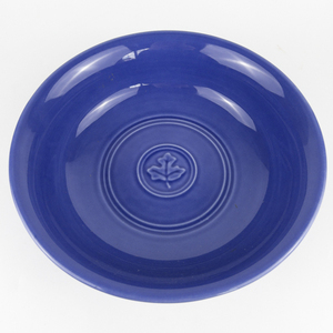 lot 44 image: Dansk Blue Leaf Pattern Serving Bowl 11.5