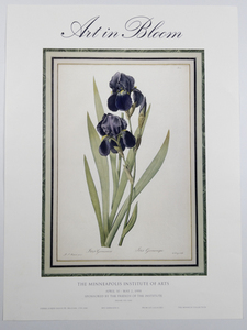 lot 246 image: PIERRE JOSEPH REDOUTE Iris Germanica Event Poster for Minneapolis Institute of Arts 1998