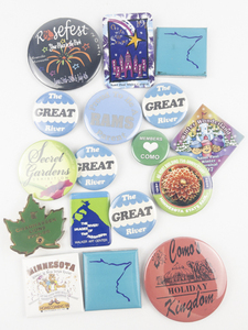 lot 292 image: Group of VINTAGE Buttons - Mostly Related to the Twin Cities and MN